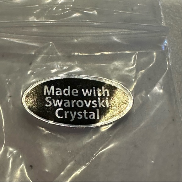 New Swarovski Elements Crystal Necklace- gold w/ faux pearl & clear crystals - Picture 12 of 12